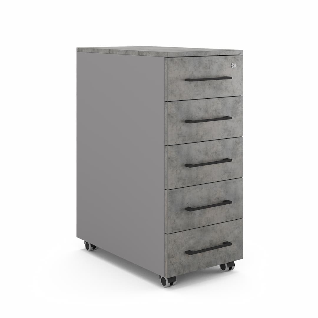 Тумба мобильная Kobor TМ5-40/50 aluminum/chicago