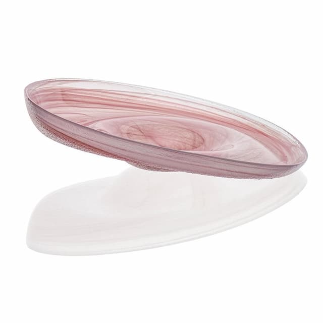 Тарелка ARDACAM Ola ARD 2096.3 d 21 см h 6 см (стекло, цвет / декор бело-розовый)