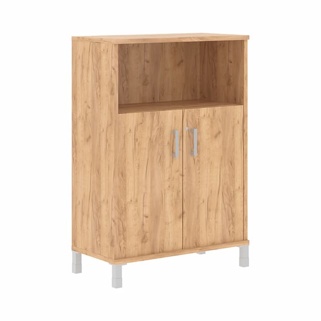 Шкаф средний с замком в глухих малых дверях Skyland B 420.3(RZ) дуб бофорд 900х450х1286 BORN