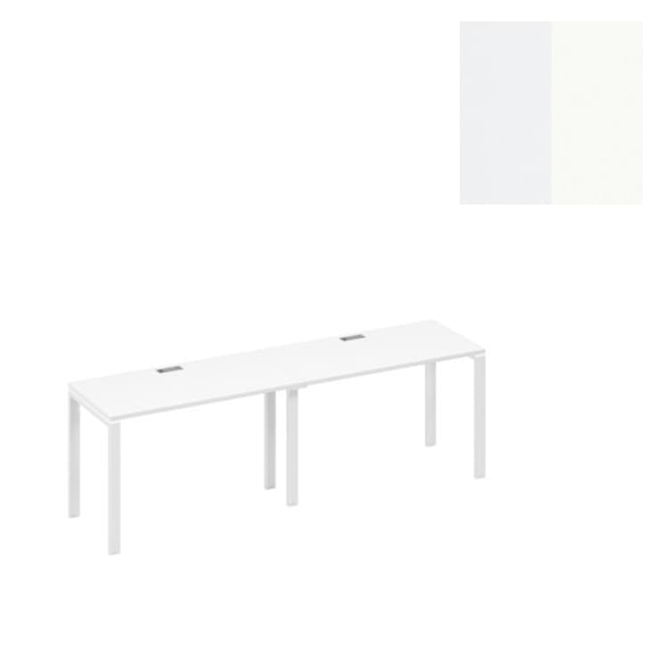 Рабочая станция с каркасом Юниттекс А4 UNO 2х140 А4 Б1 004-2 БП (280x60x75) белый премиум/металлокаркас белый