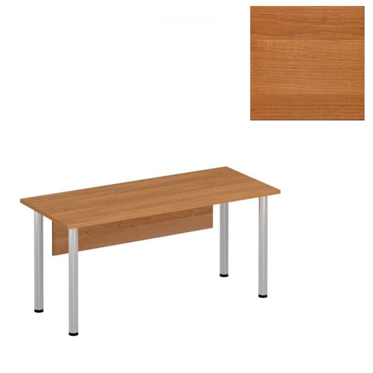 Стол письменный опоры хромированные Юнитекс Формула МХ с экраном ДСП ФР 1113 ОЕ (160x67x75) ольха европейская