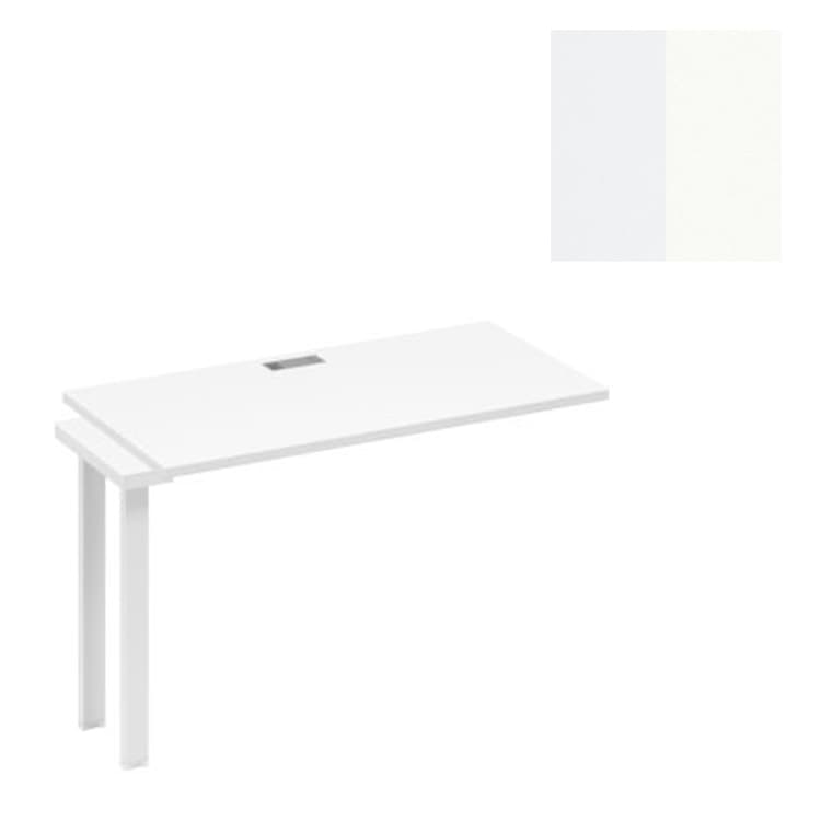 Секция стола 120 рабочей станции на каркасе Юнитекс А4 UNO А4 Б1 003-1 БП (120x60x75) белый премиум/металлокаркас белый