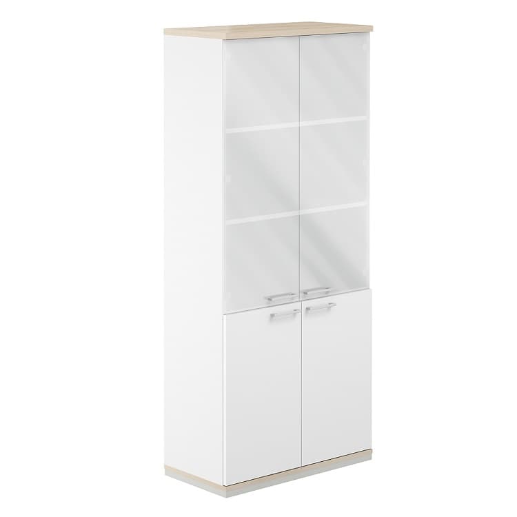 Шкаф со стеклом Norden Allegro AG.210.WH.AR.WH.GL