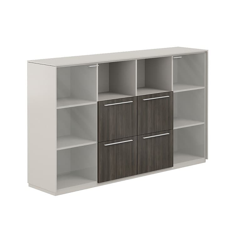 Шкаф средний со стеклом и ящиками Norden Атлас NZ-0306.GS.BT