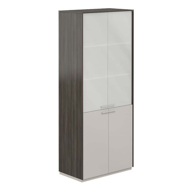 Шкаф высокий с распашными стеклянными фасадами Norden Атлас NZ-0351.BT.GS