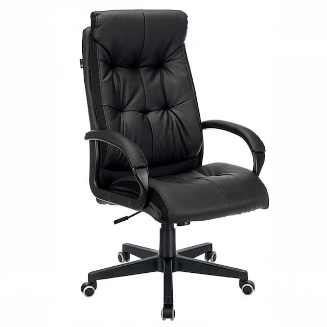 Кресло руководителя Бюрократ CH-824 черный эко.кожа крестов. пластик