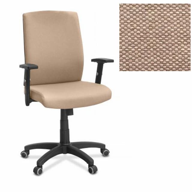 Офисное кресло для персонала Юнитекс Alfa A/MK/1D ткань Bahama бежевая