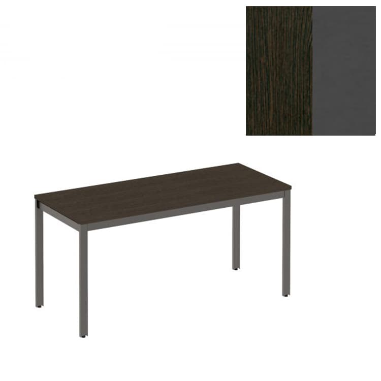 Офисный стол на металлокаркасе Юнитекс Формула МП2 ФР А2 153 ВТ (160x67x75) венге/антрацит