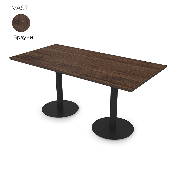 Стол на 2-х опорах Алсав 21VAST.160  Brauni