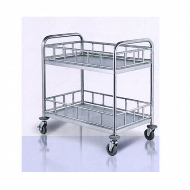 Тележка сервировочная с двумя полками Starfood с усиленными ограничителями