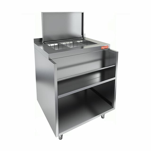 Барная станция с бортом и крышкой Hicold НБМВЛ-7/5БКР