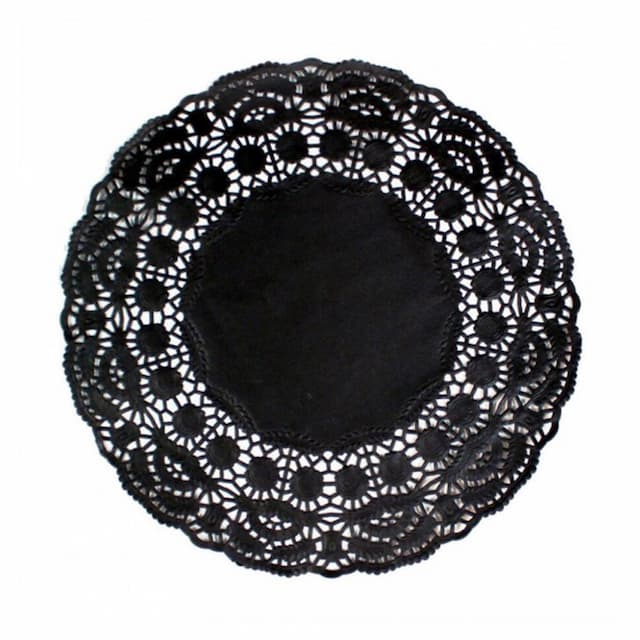 Салфетка ажурная черная d 27 см, 250 шт/уп, Garcia de PouИспания